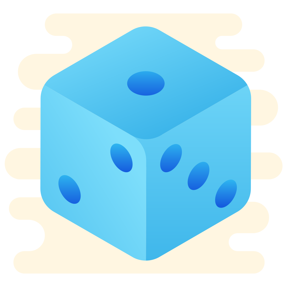 cute clipart style dice icon