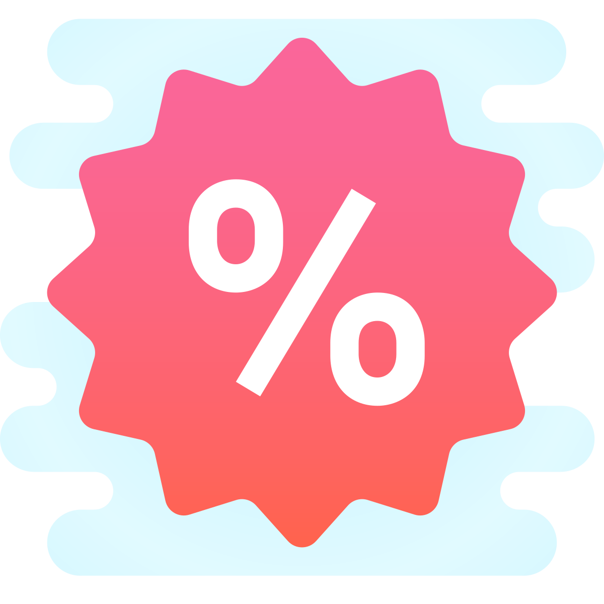 cute clipart style discount icon