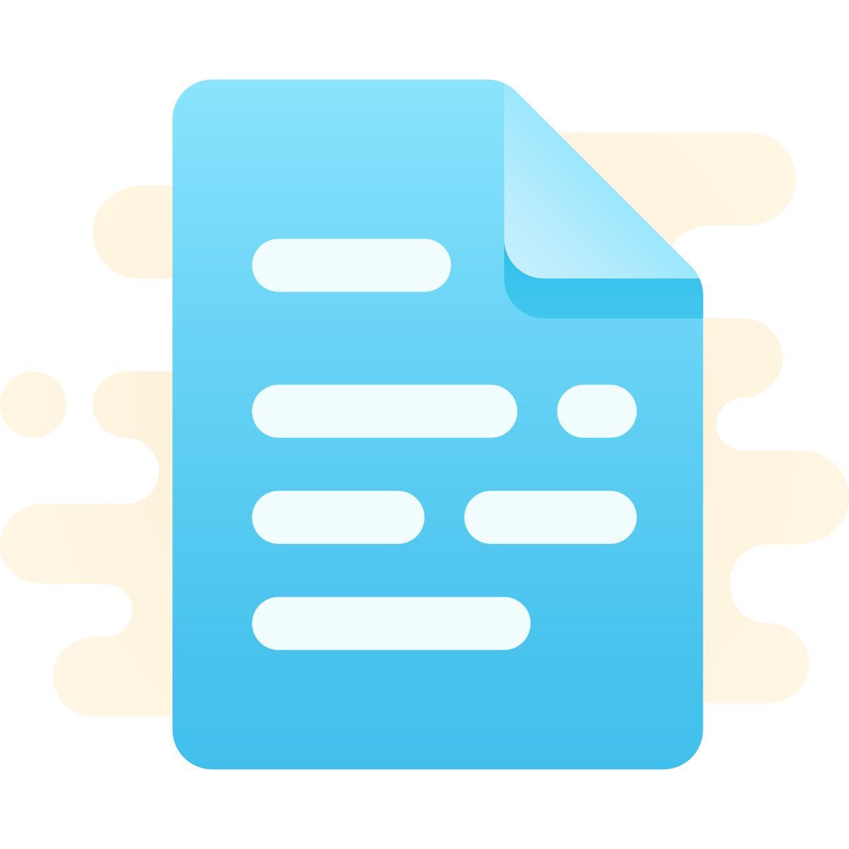 cute clipart style documento icon