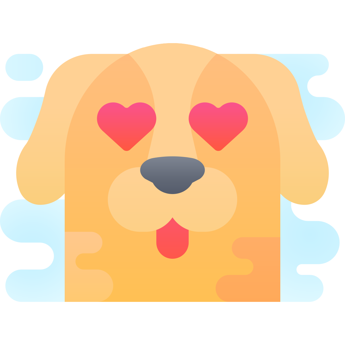 cute clipart style dog icon