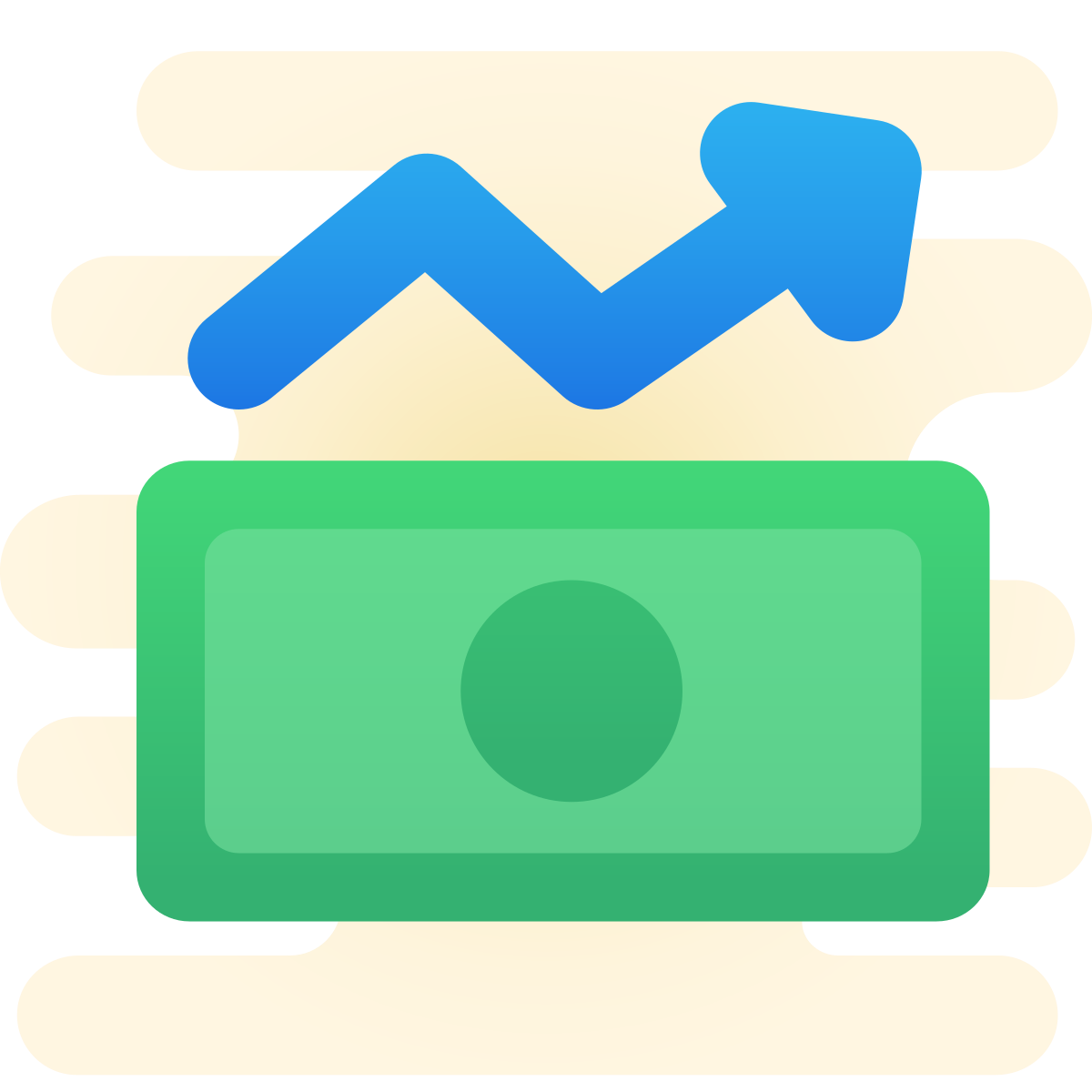 cute clipart style economic improvement icon