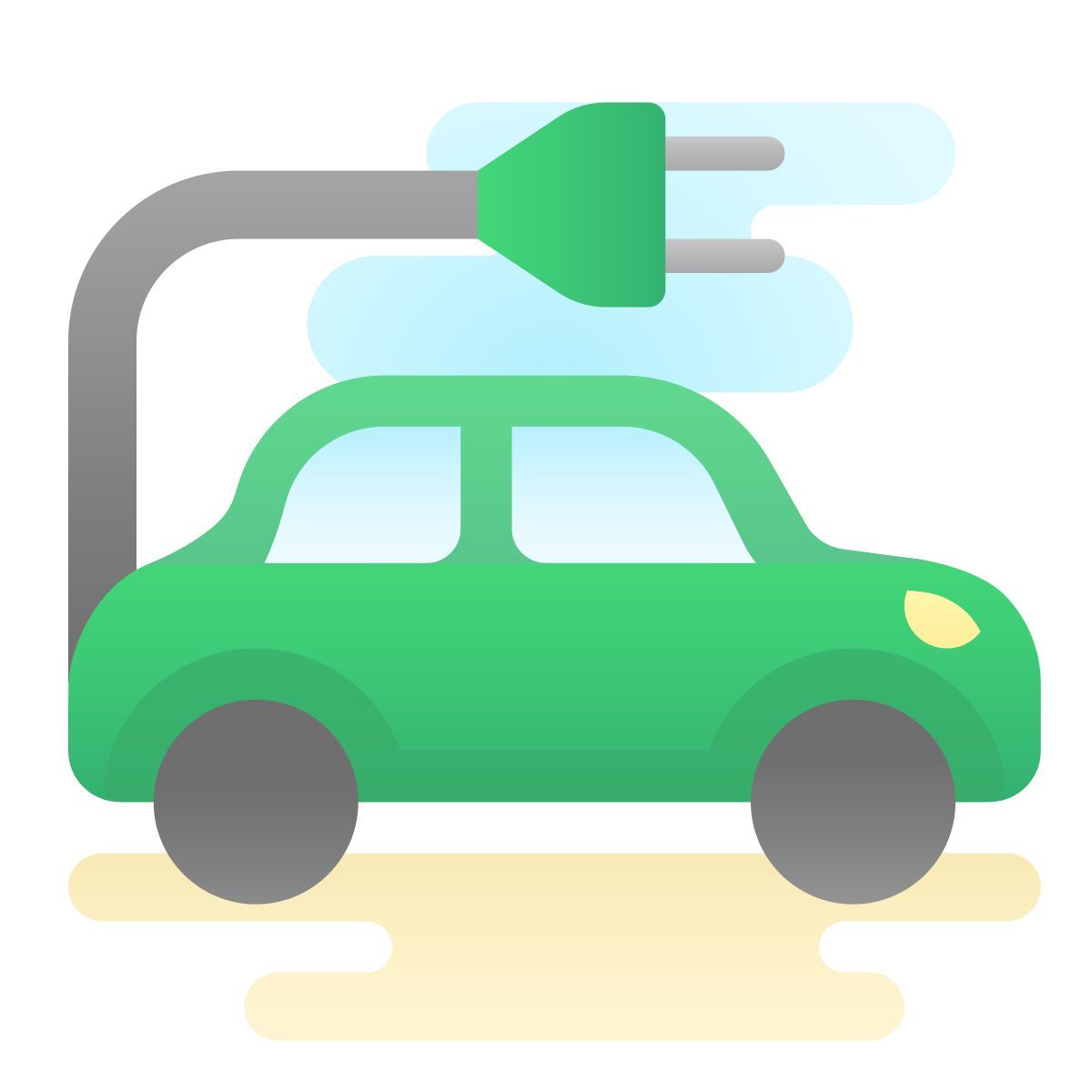 cute clipart style electric vehicle icon