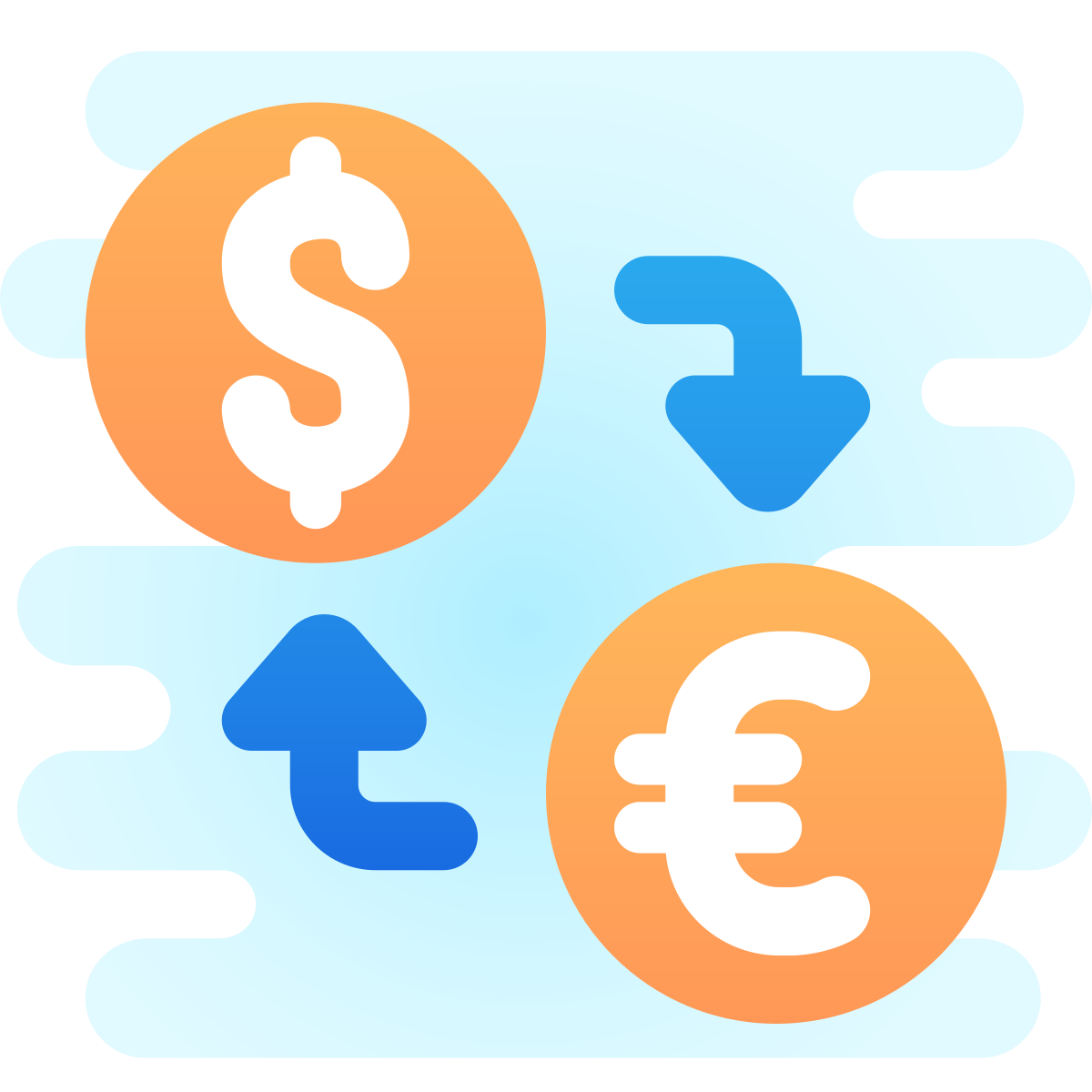 cute clipart style euro exchange icon