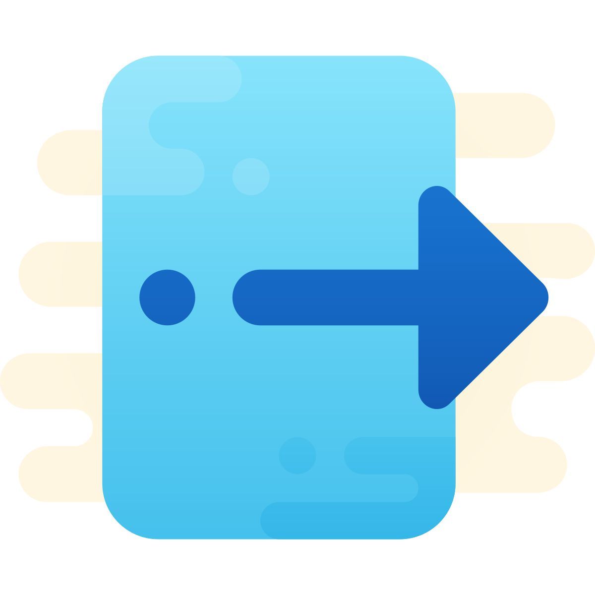 cute clipart style logout icon