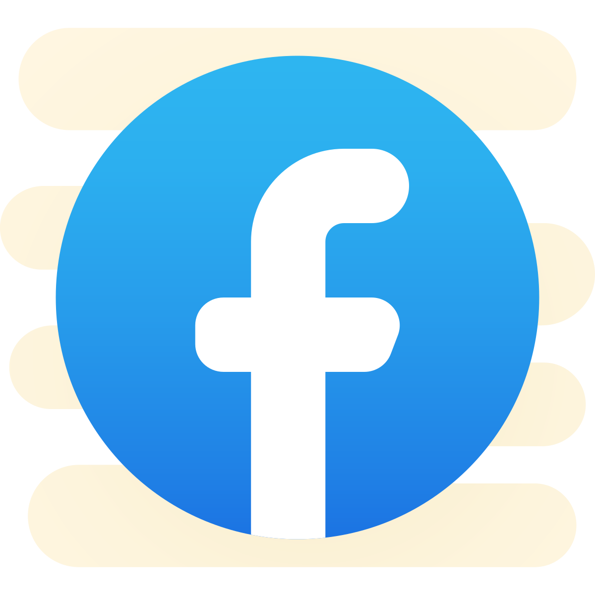cute clipart style facebook new icon