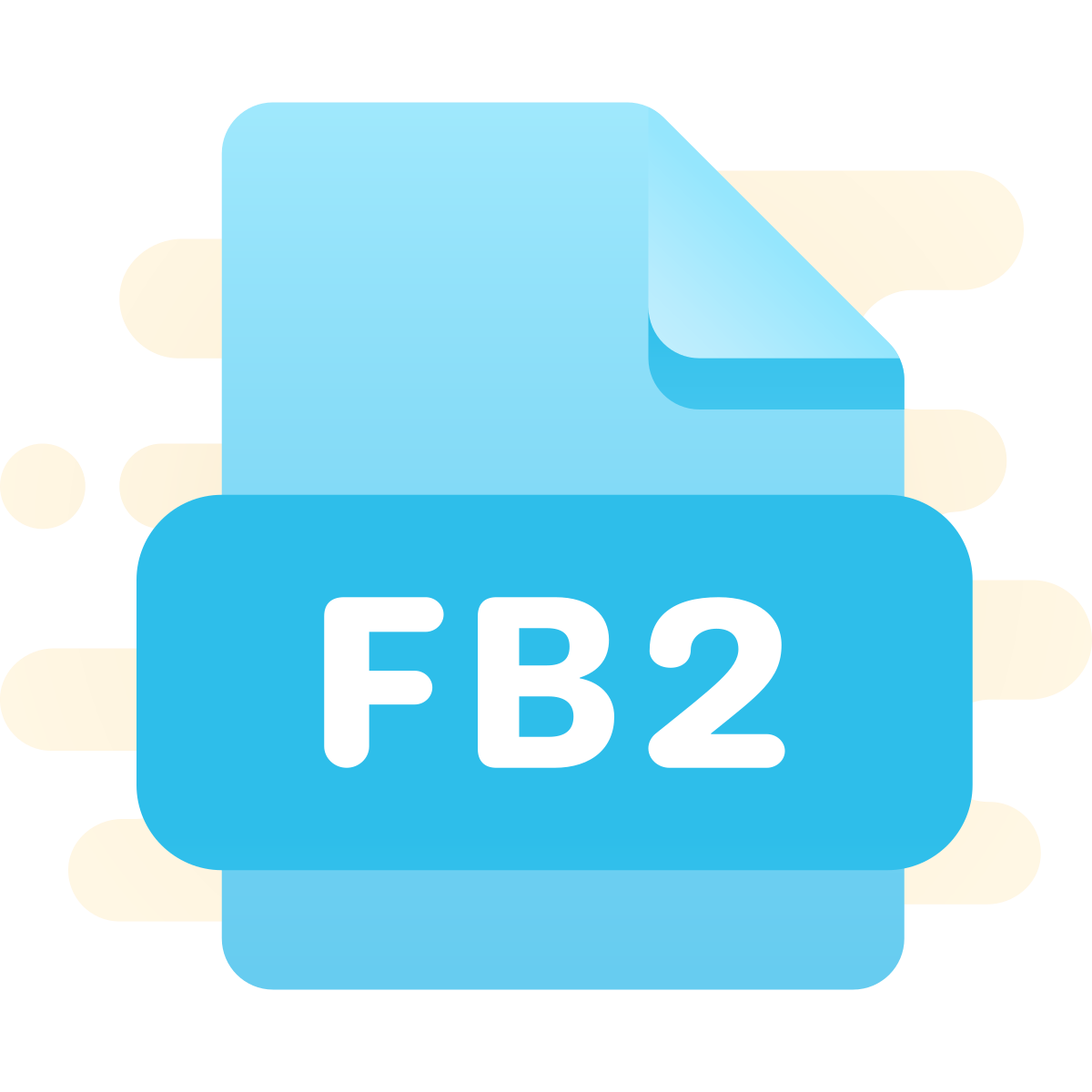 cute clipart style fb2 icon