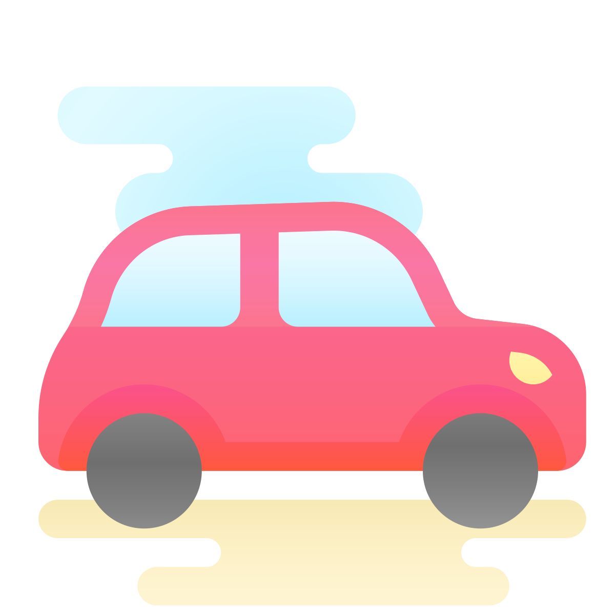 cute clipart style fiat 500 icon