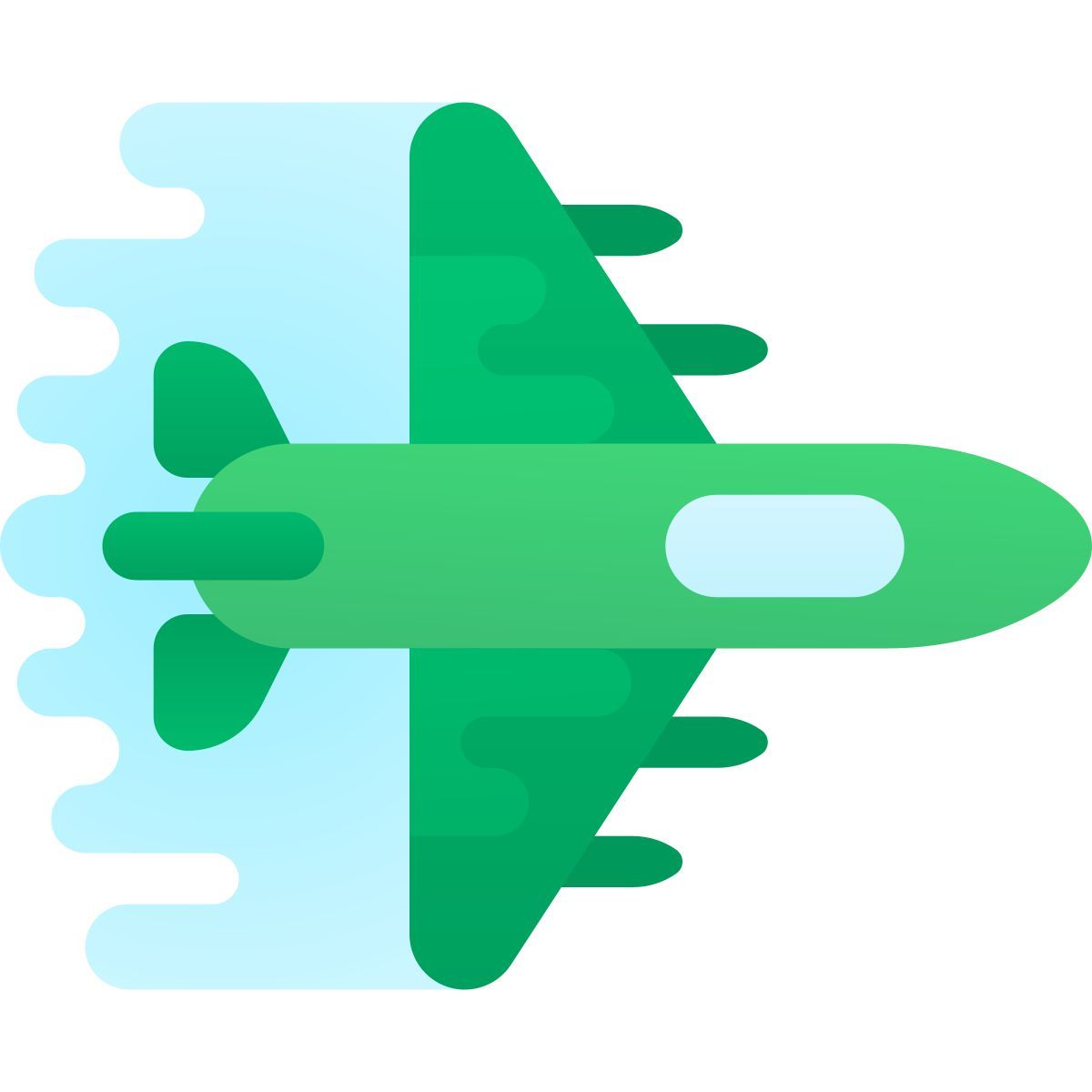 cute clipart style kampfjet icon