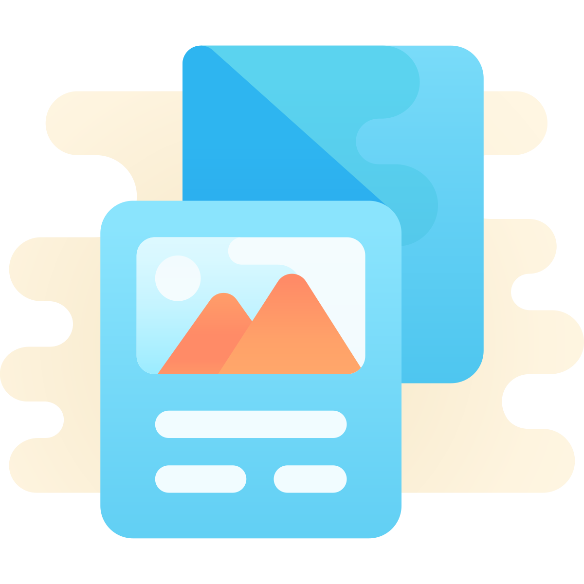 cute clipart style folded booklet icon