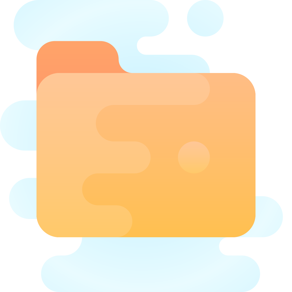 cute clipart style folder invoices icon
