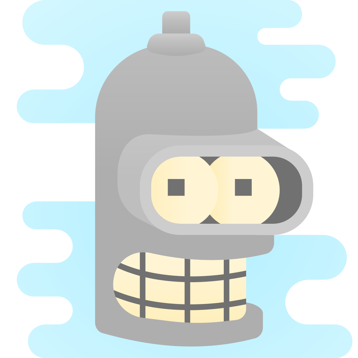 cute clipart style futurama bender icon