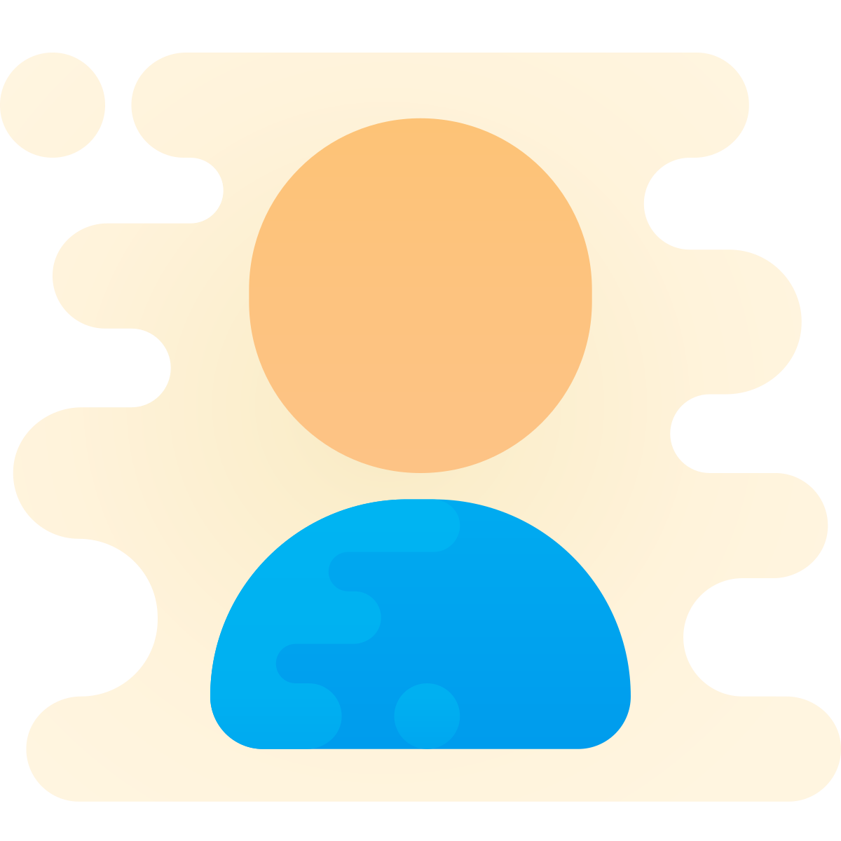 cute clipart style gender neutral user icon
