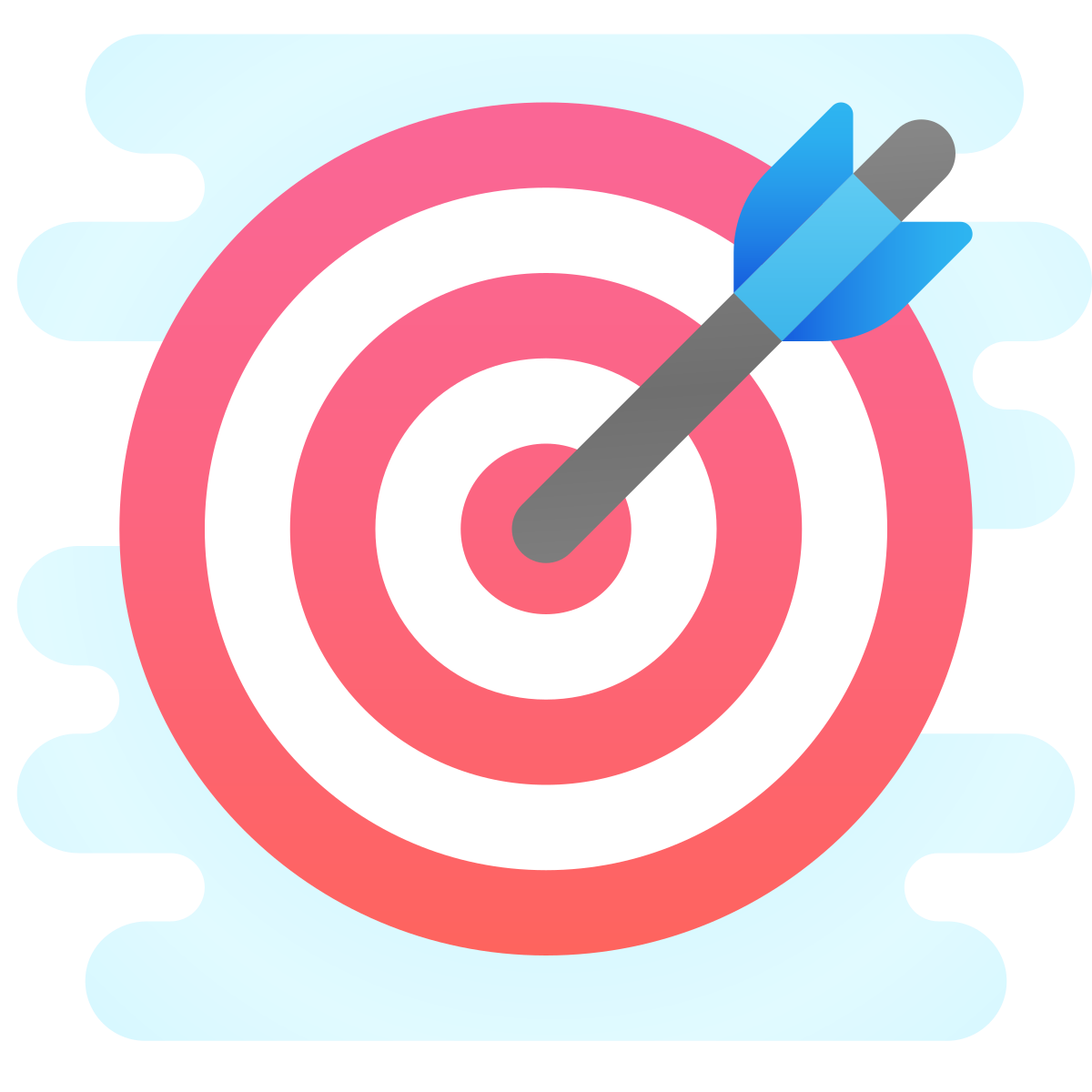 cute clipart style goal icon