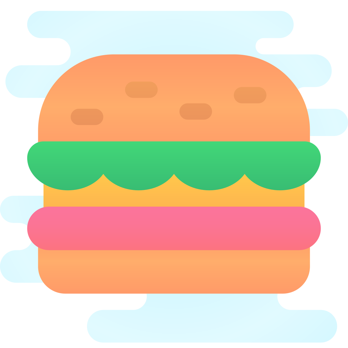 cute clipart style hamburger icon