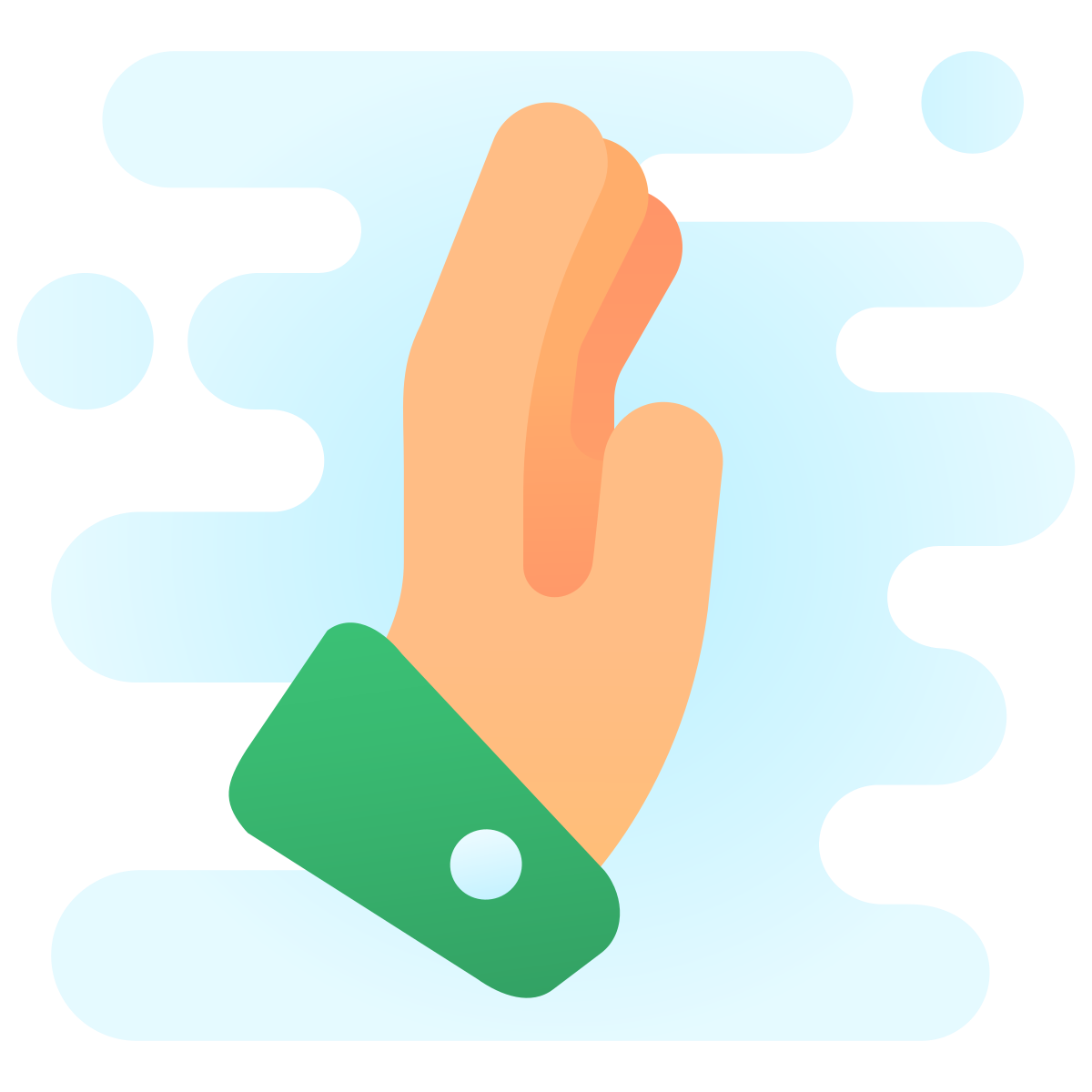 cute clipart style hand side view icon