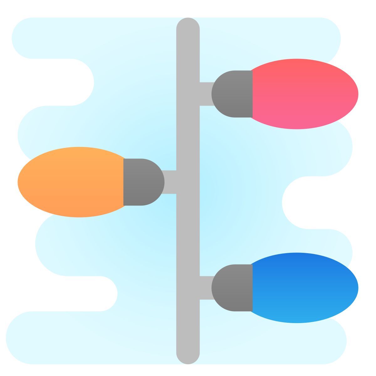 cute clipart style iluminação feliz icon