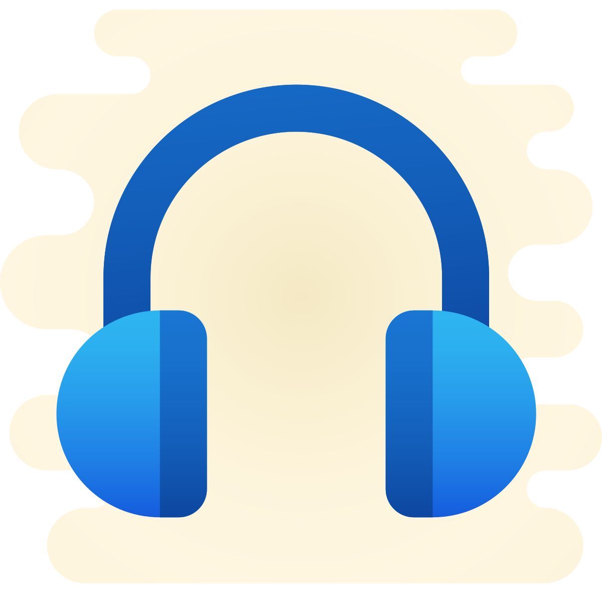 cute clipart style 头戴耳机 icon