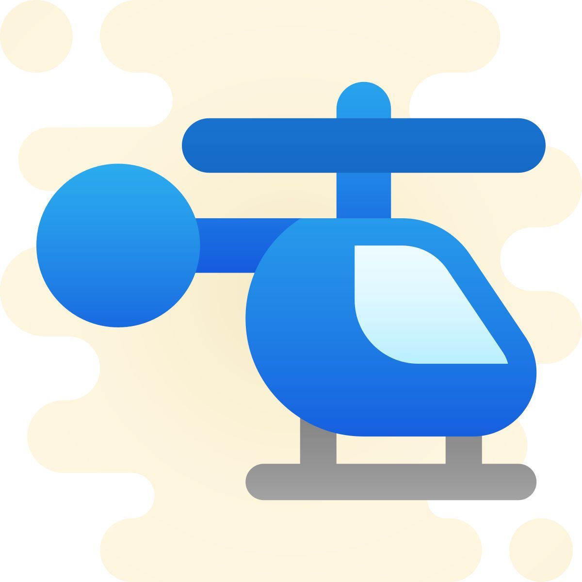 cute clipart style helicopter icon