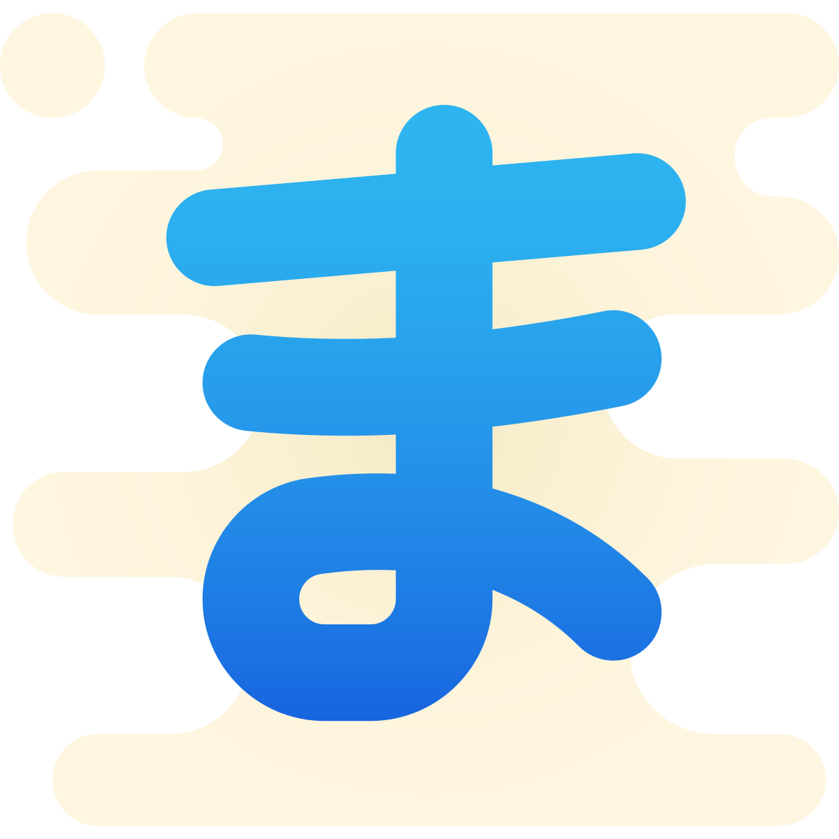 cute clipart style hiragana ma icon