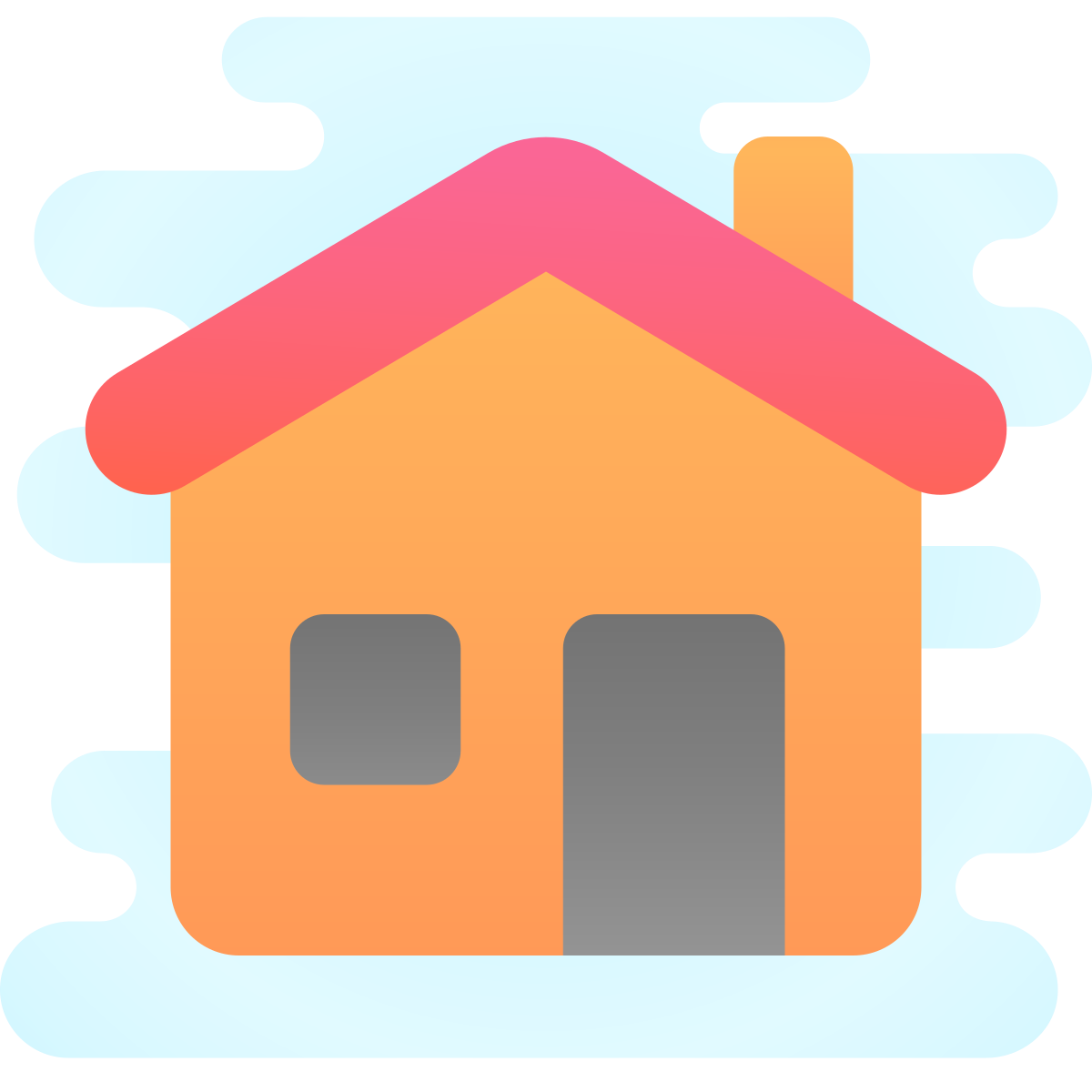 cute clipart style home icon
