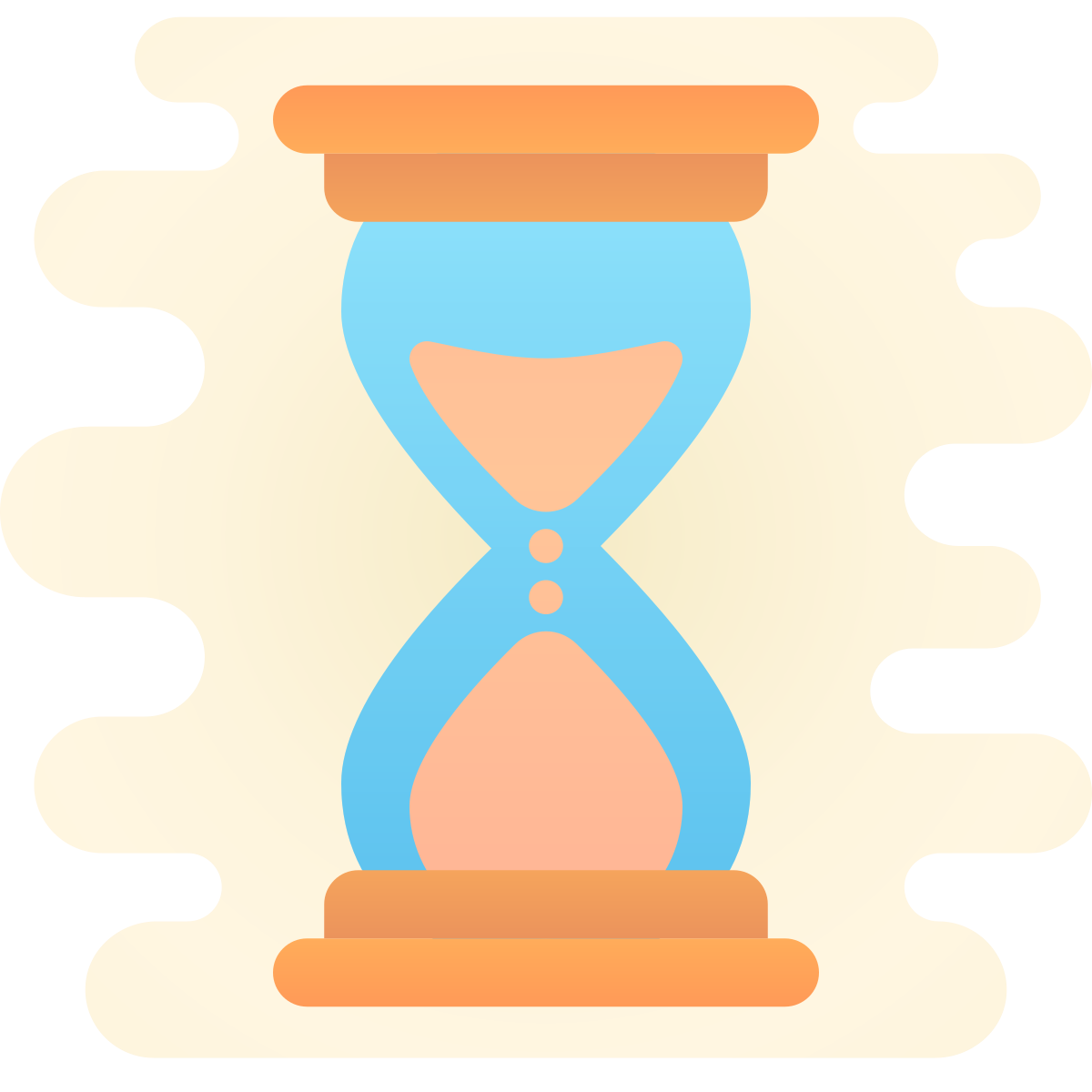 cute clipart style hourglass icon