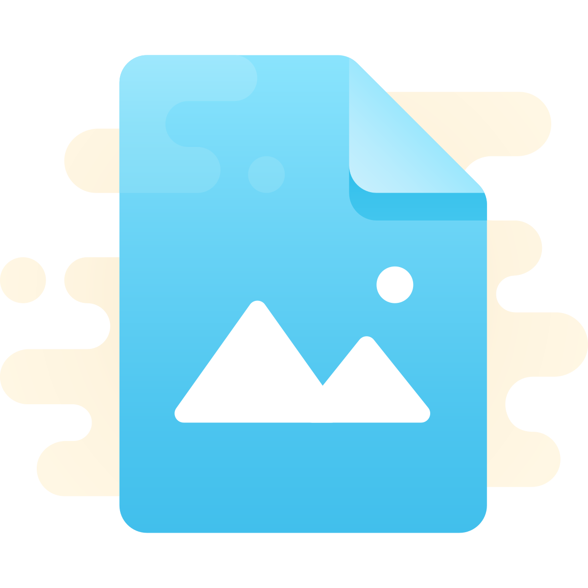 cute clipart style image file icon