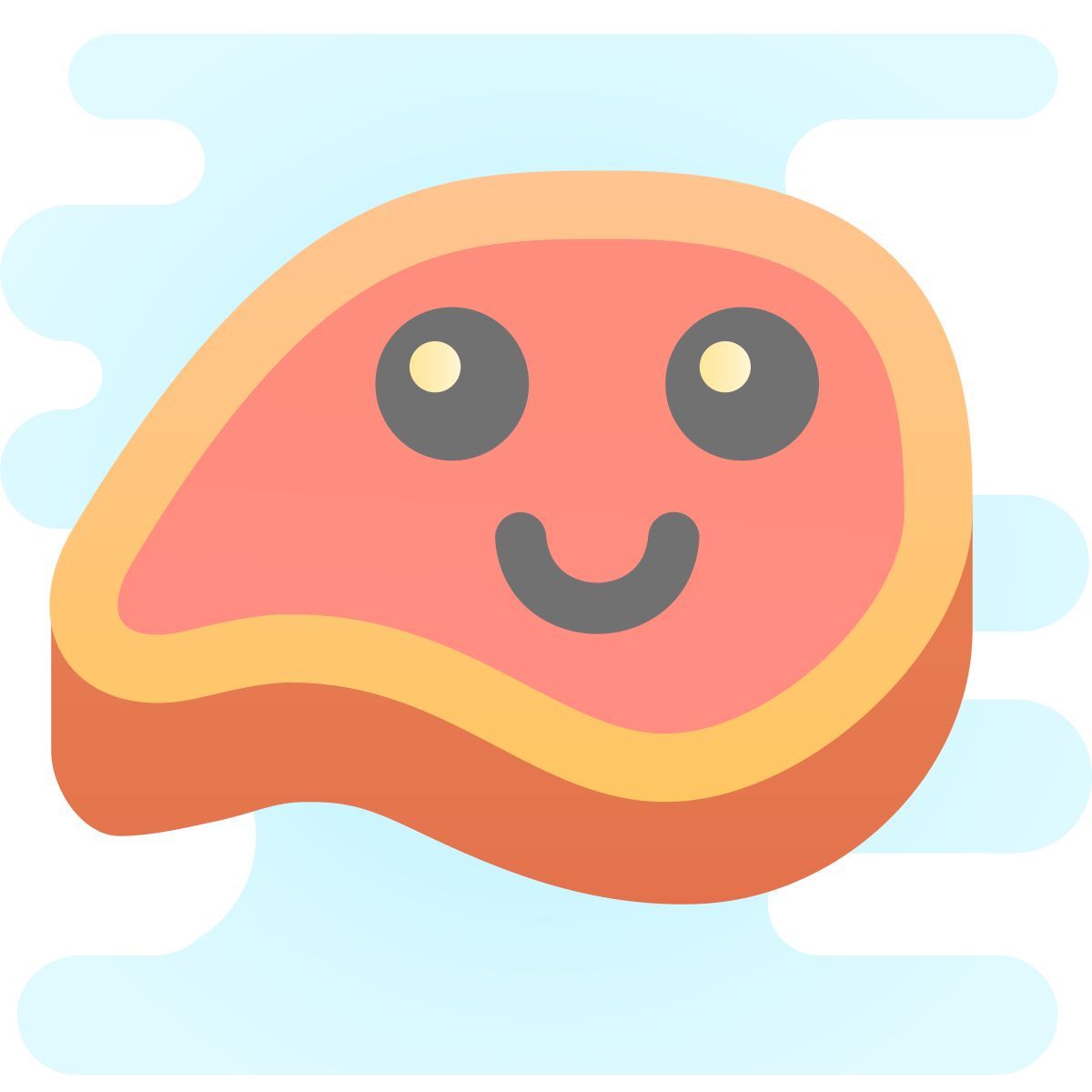 cute clipart style kawaii steak icon