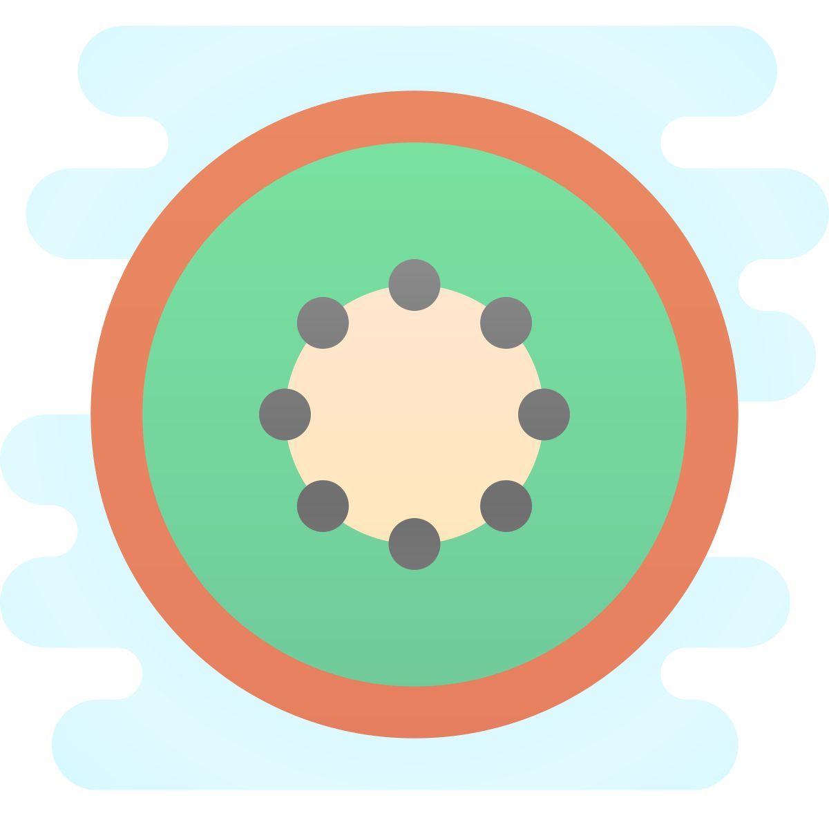 cute clipart style kiwi icon