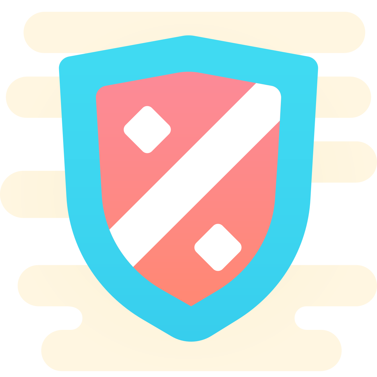 cute clipart style knight shield icon