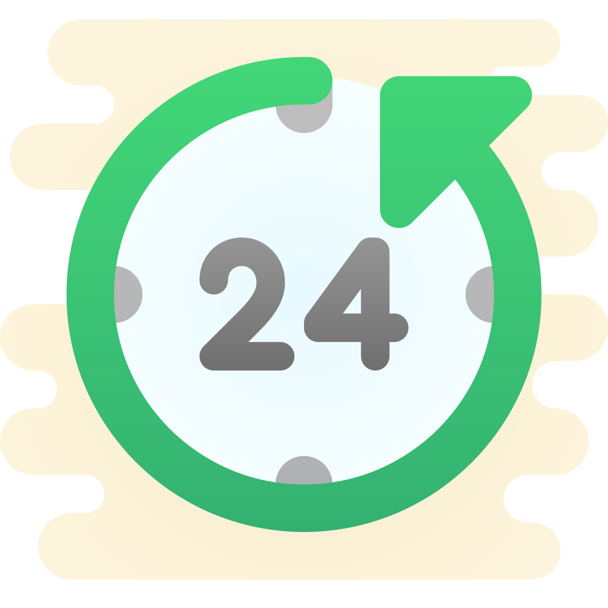 cute clipart style last 24 hours icon