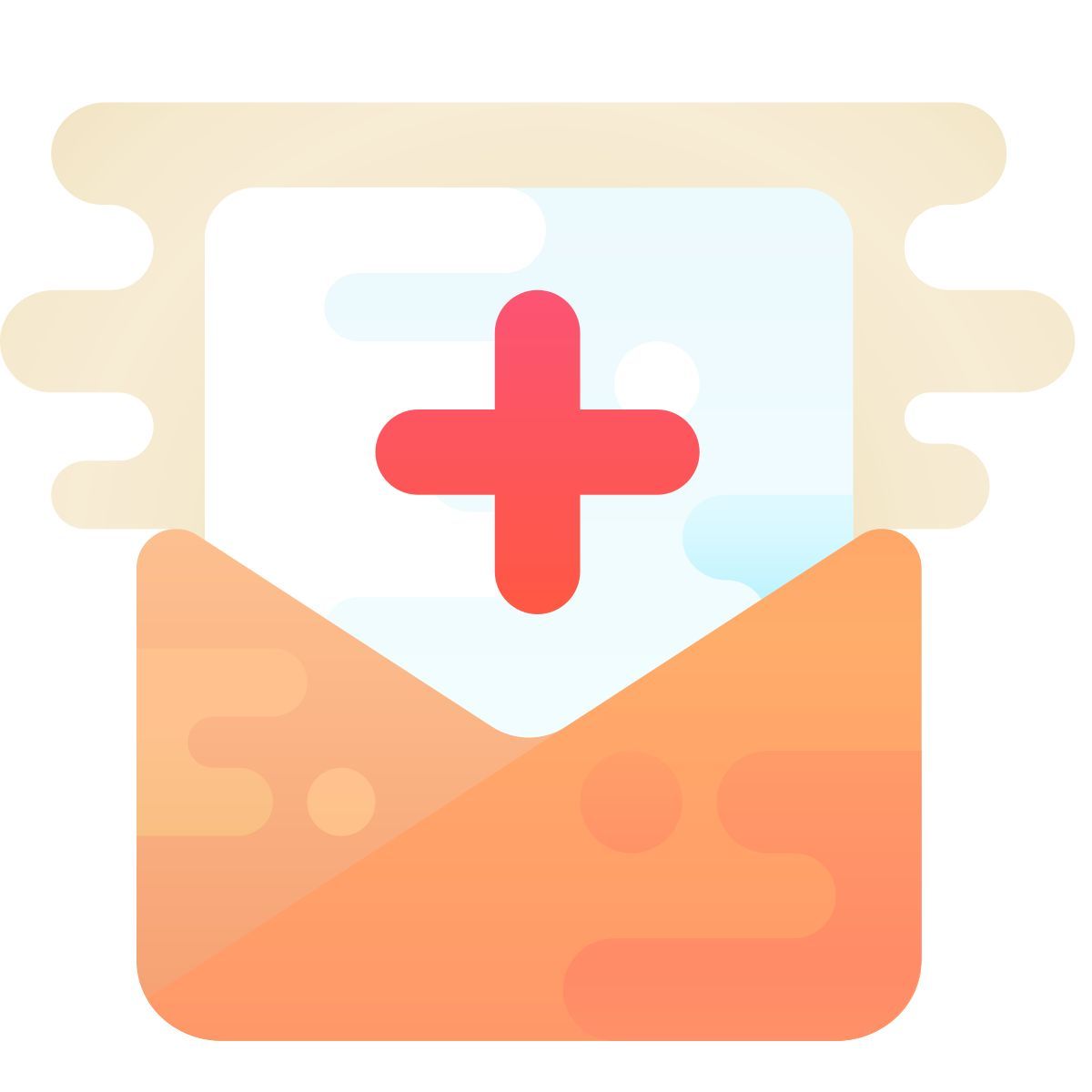 cute clipart style lettre de la clinique icon