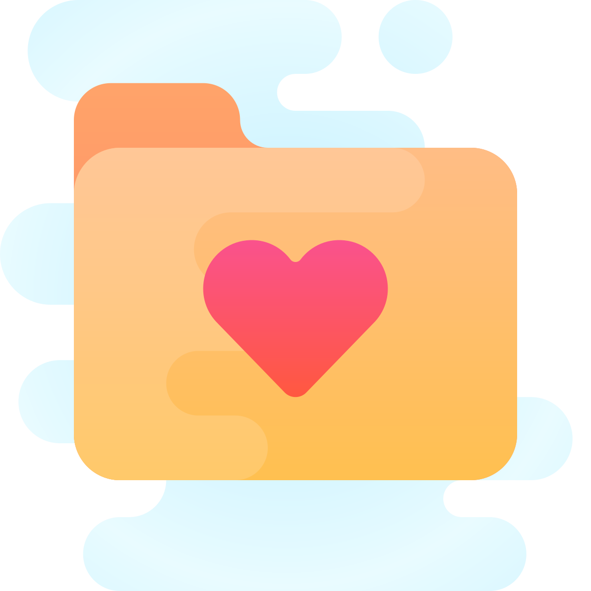 cute clipart style likes folder icon