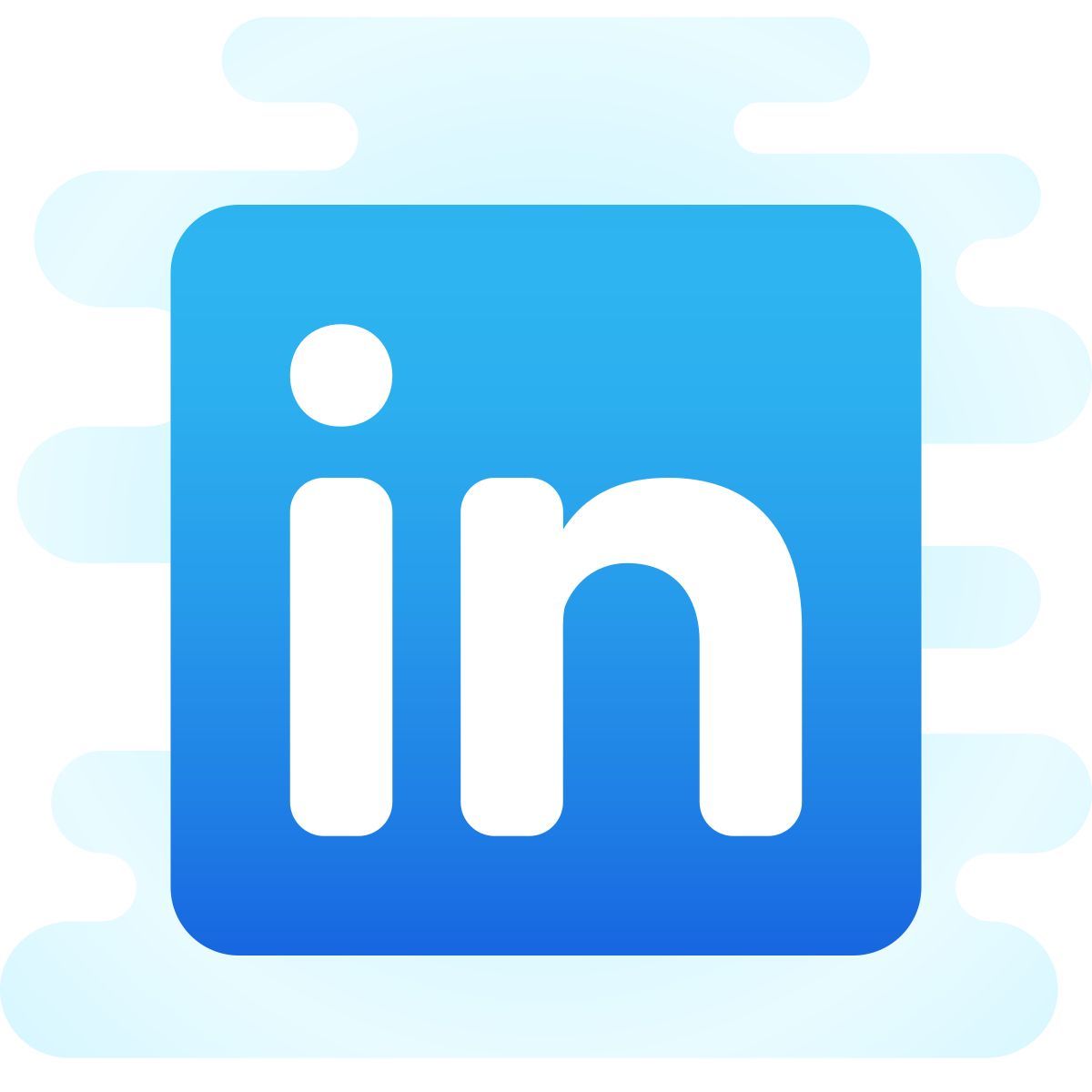 cute clipart style linkedin icon