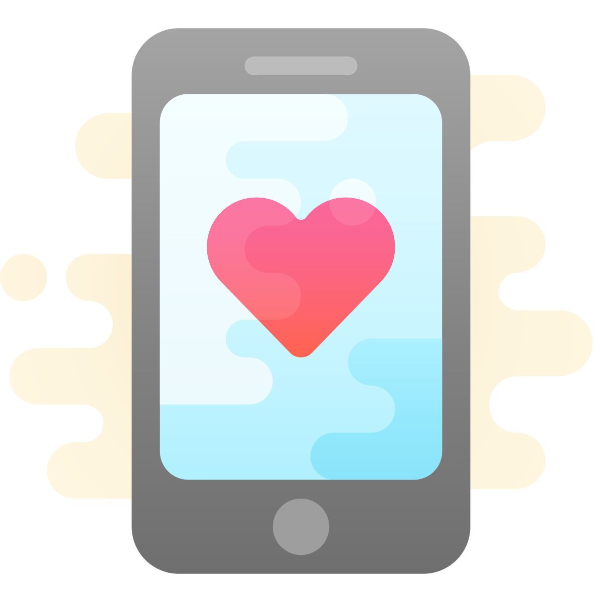 cute clipart style 爱的消息 icon