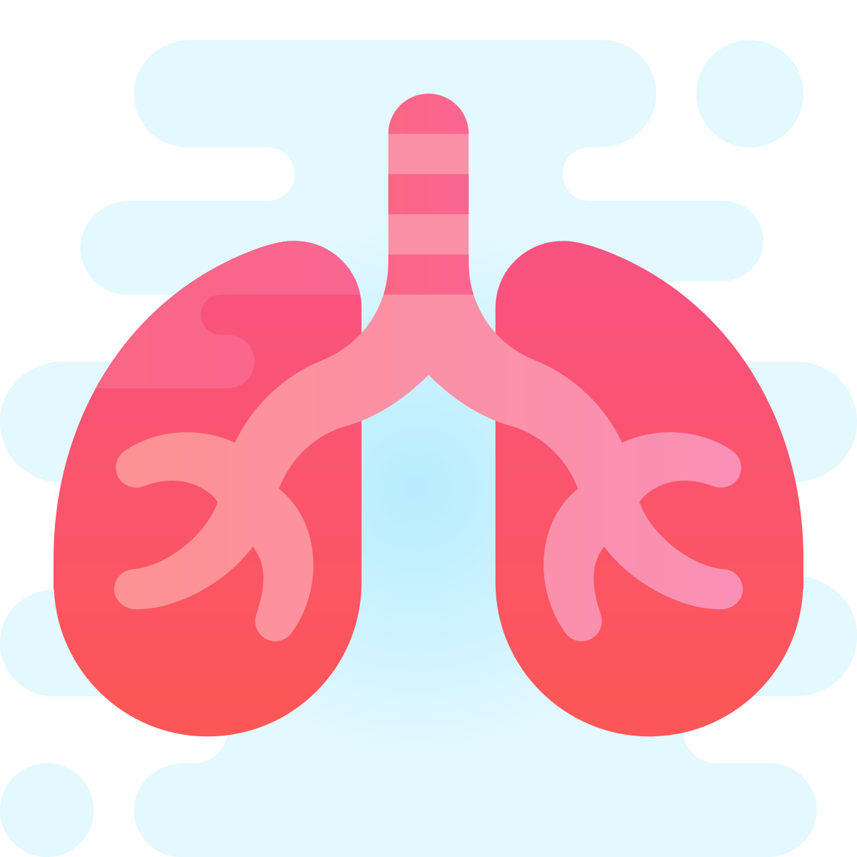 cute clipart style lungs icon