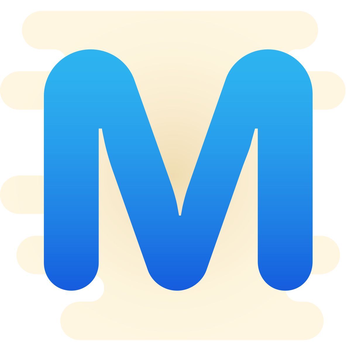 cute clipart style m icon