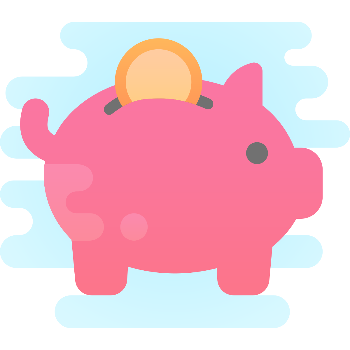 cute clipart style money box icon