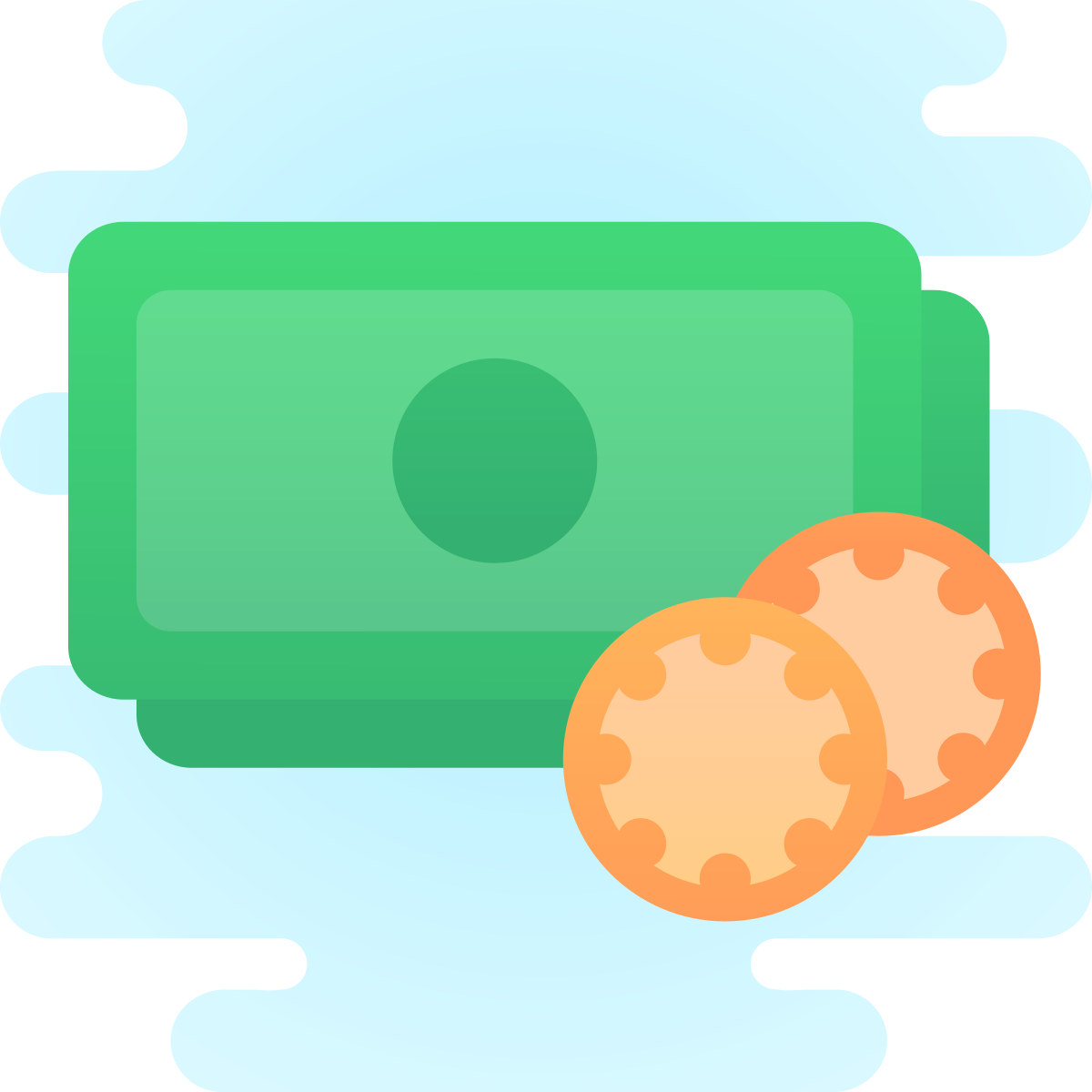 cute clipart style money icon