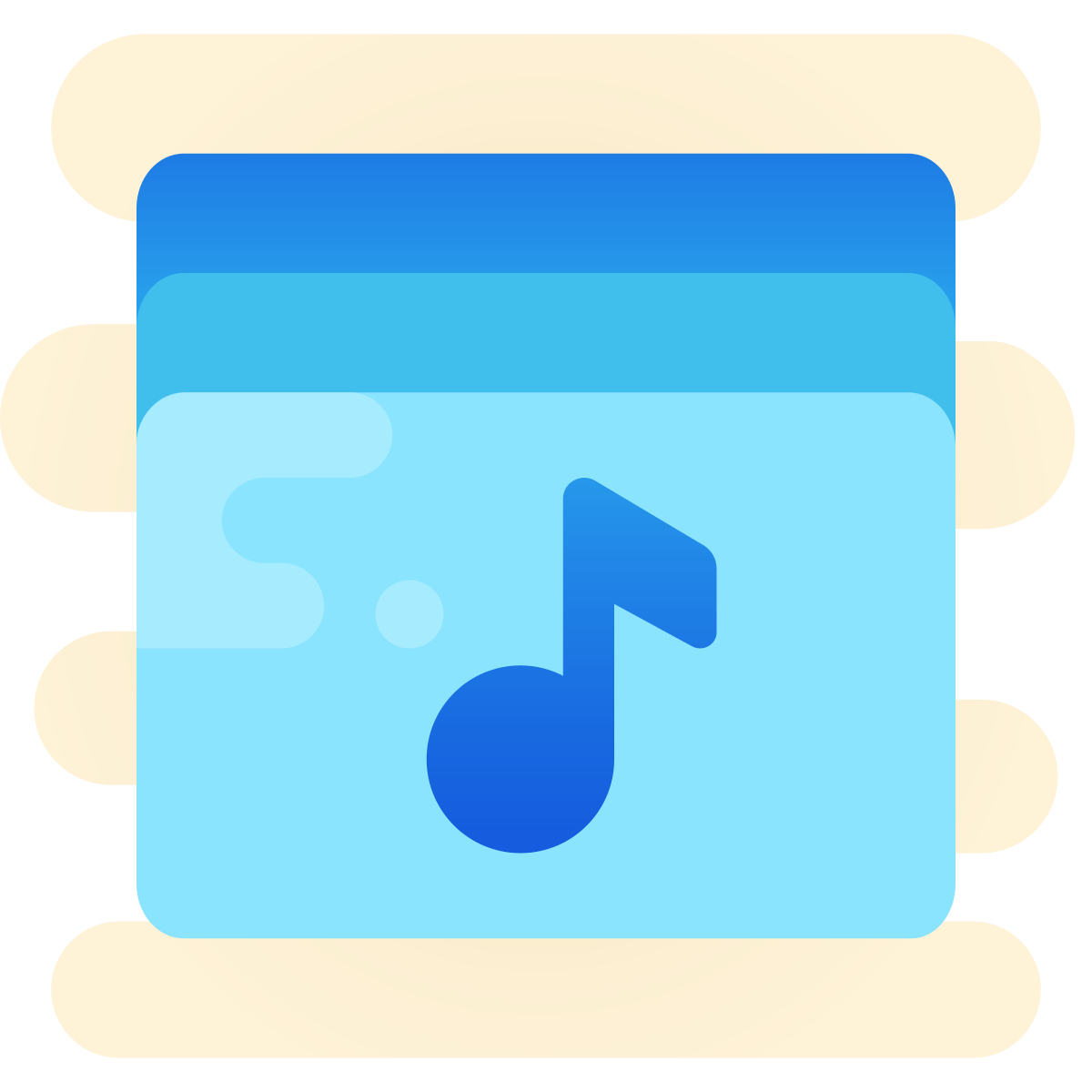 cute clipart style music library icon