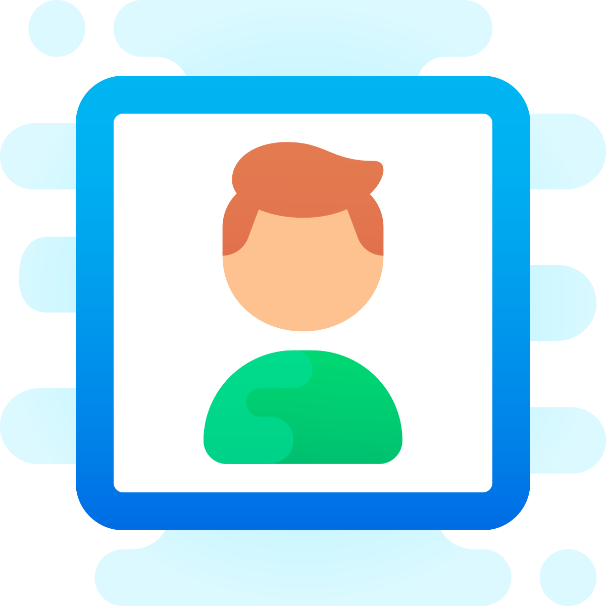 cute clipart style name icon