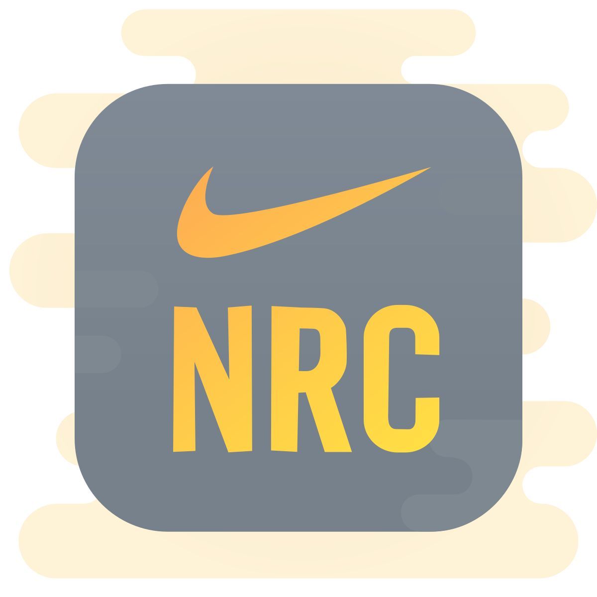 cute clipart style nike run club icon