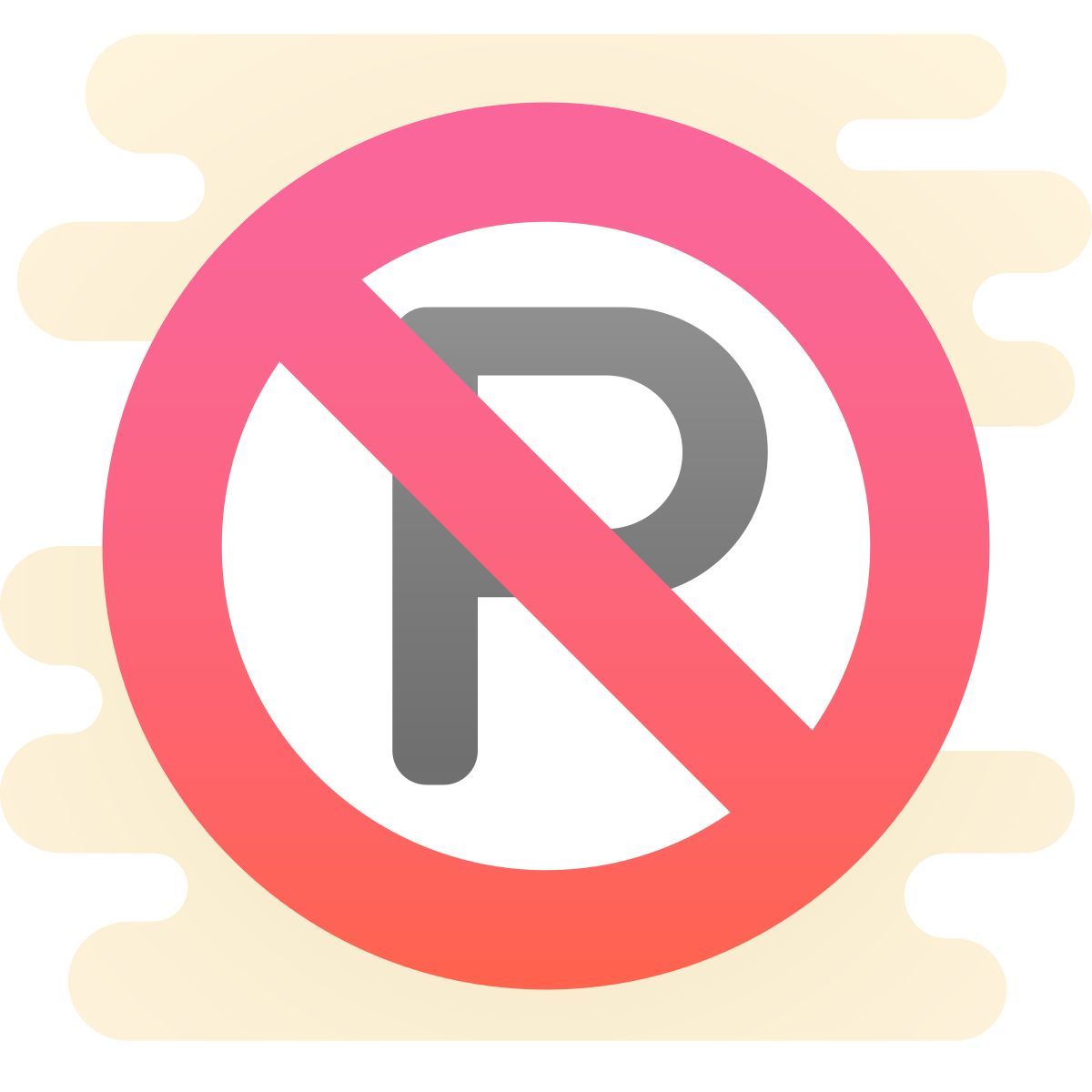 cute clipart style no estacionar icon