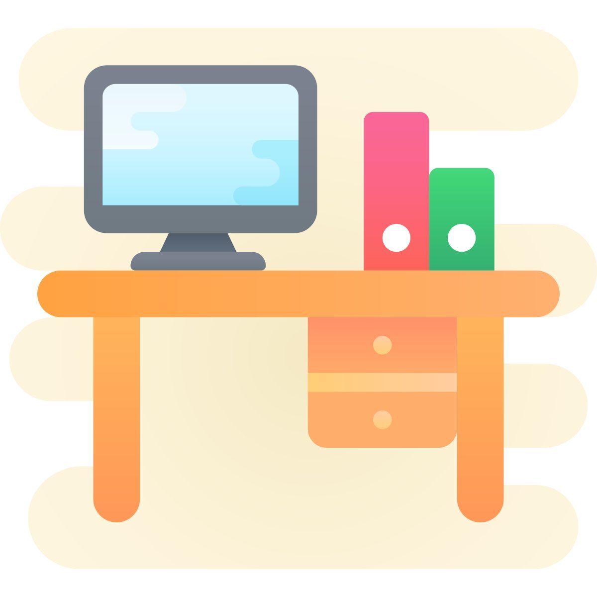 cute clipart style ufficio icon