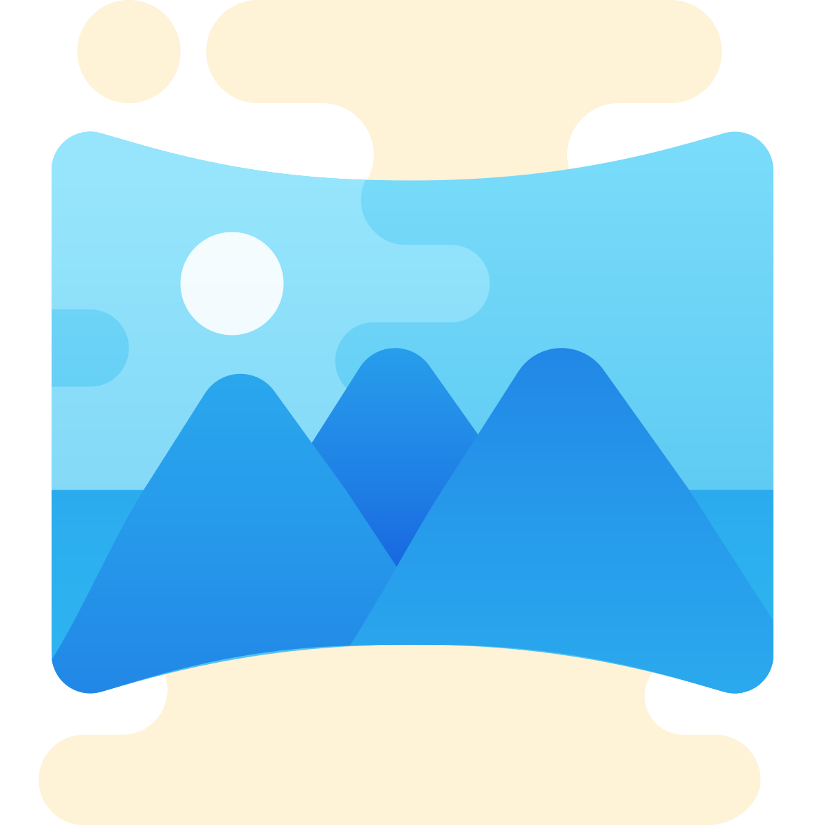 cute clipart style panorama icon