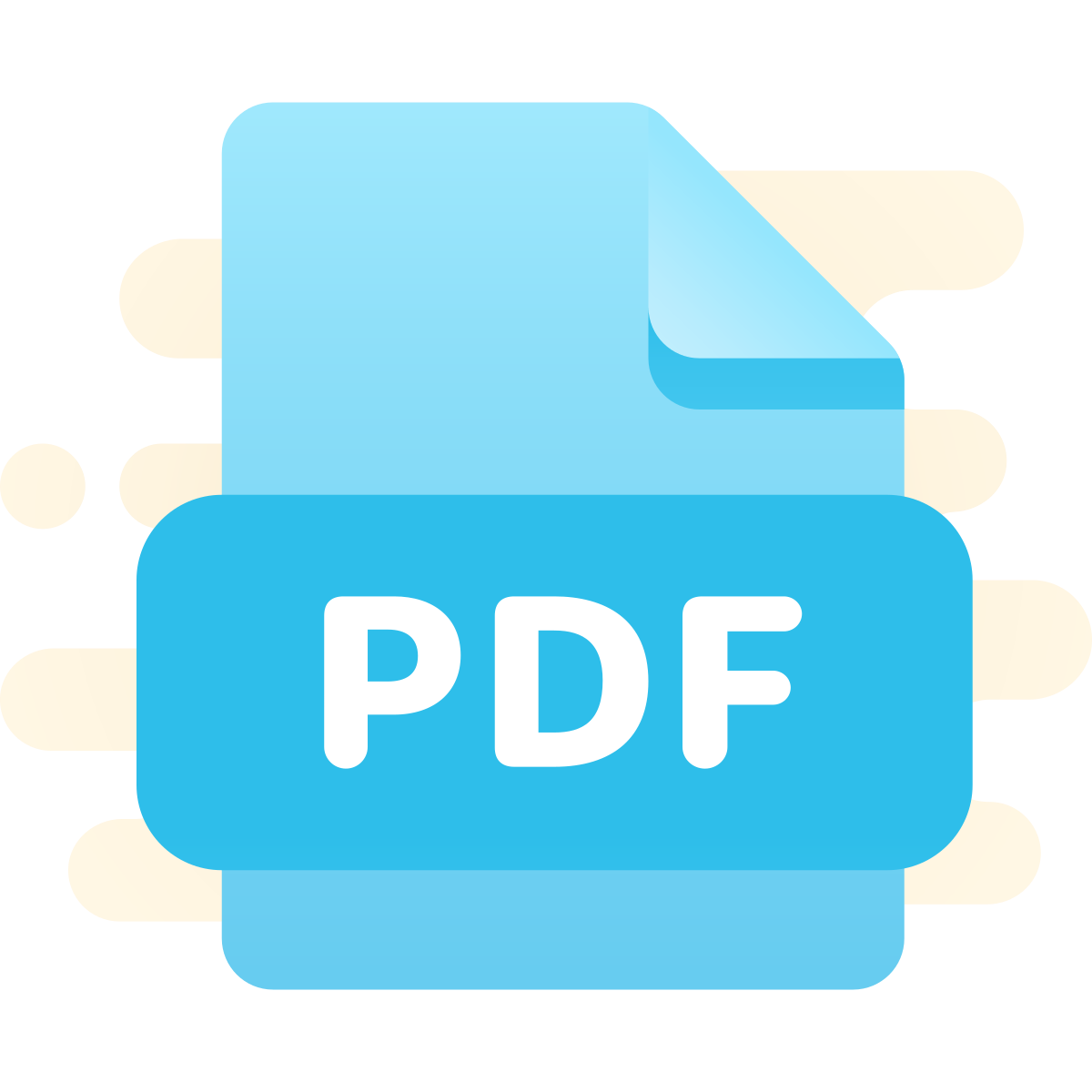 cute clipart style pdf icon