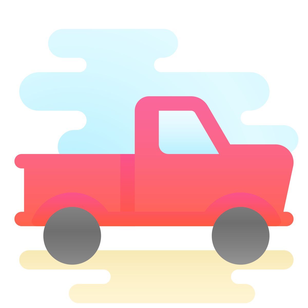 cute clipart style pickup icon