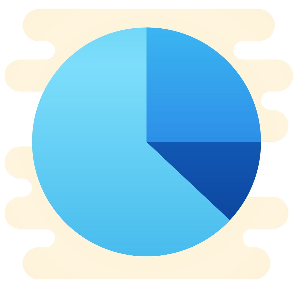 cute clipart style kreisdiagramm icon