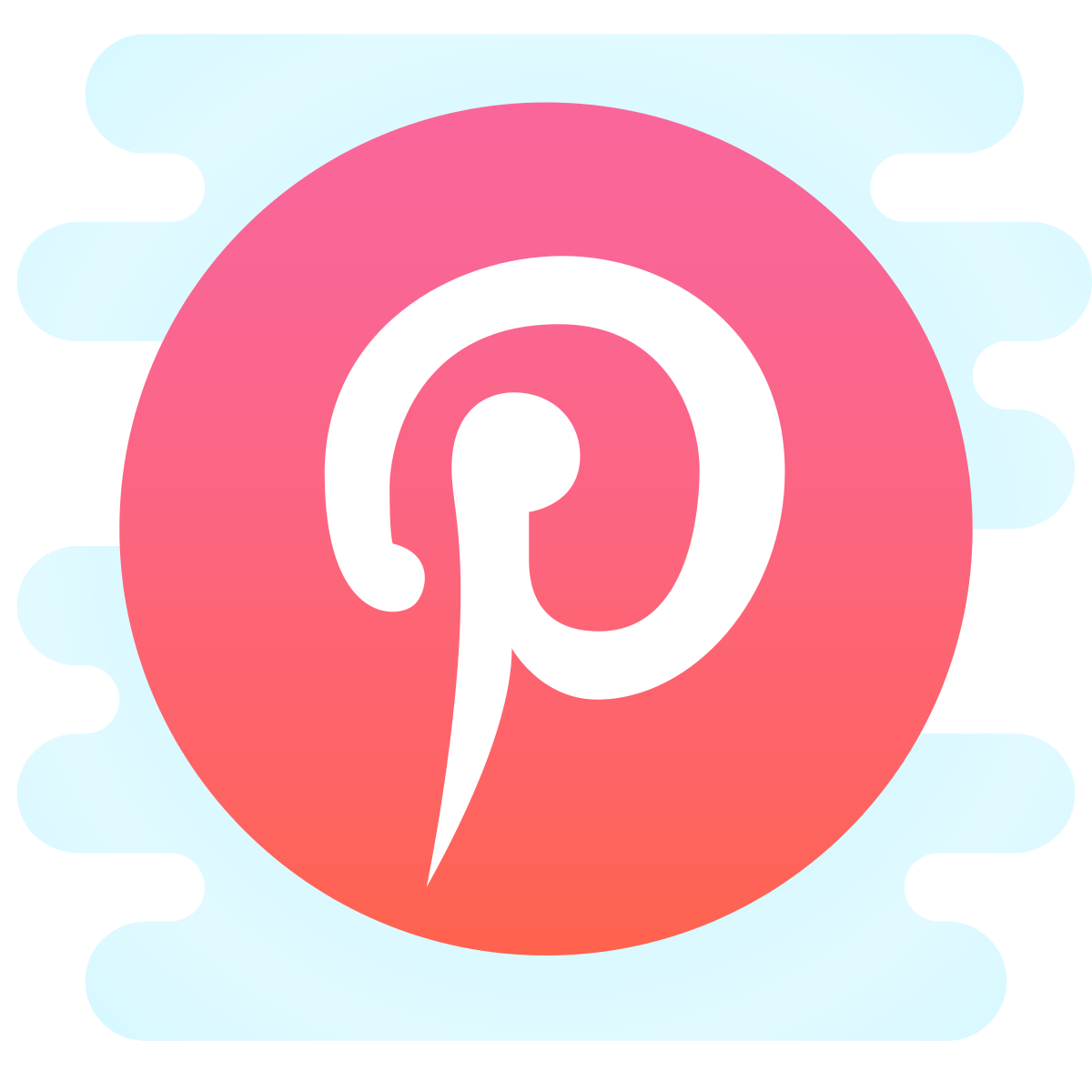 cute clipart style pinterest icon