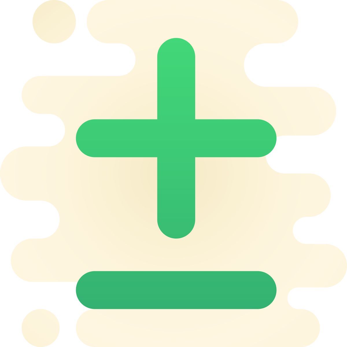 cute clipart style más menos icon