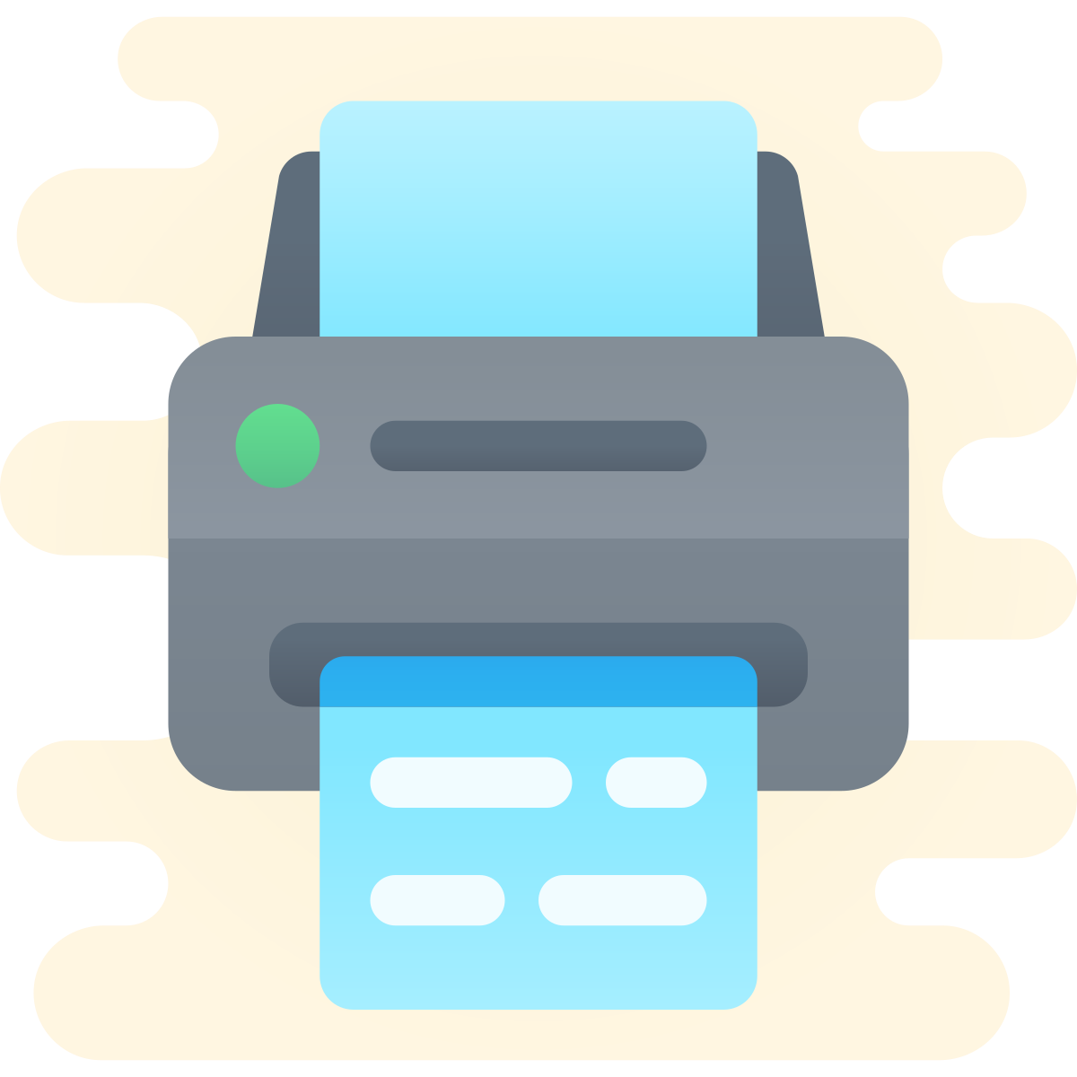 cute clipart style print icon